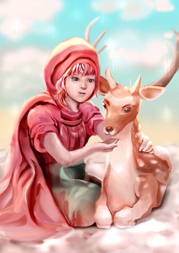 Feeding the Reindeer - A6 size Only