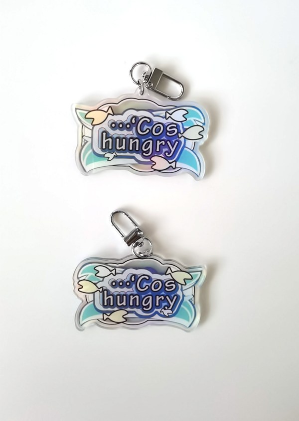 Cos' Hungry Keychain/Bag Charm for Tote Bag