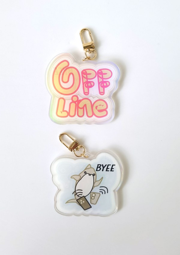'Offline' Keychain/Bag Charm for Tote Bag